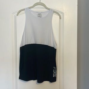 VS Pink White and Black Racerback Tank - Size M